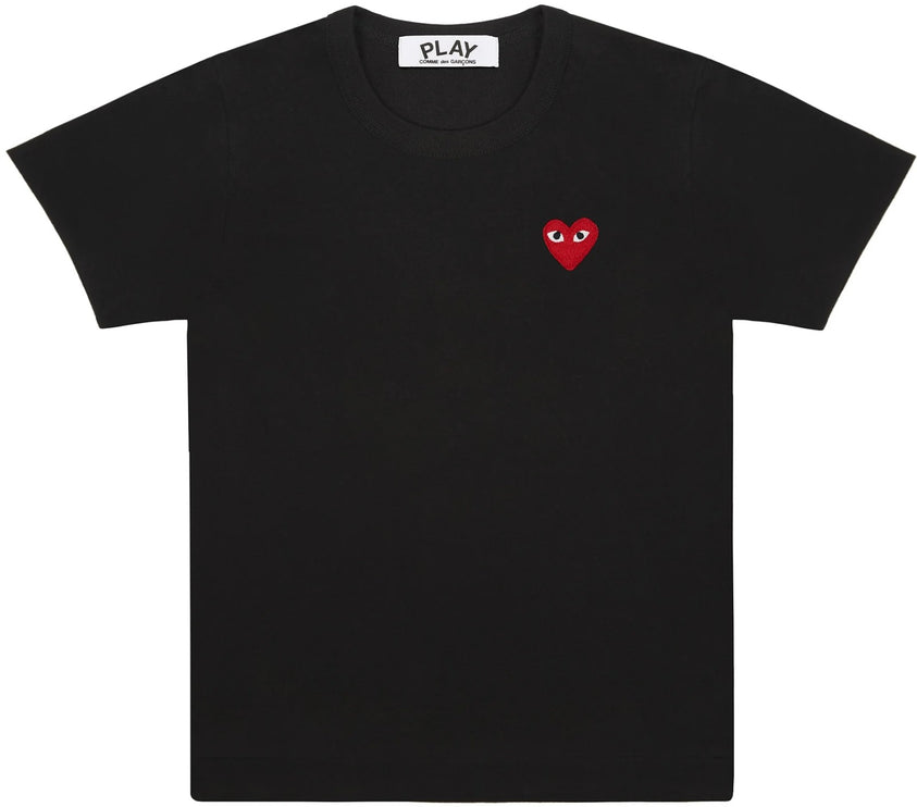 Comme des Garçons Play T-Shirt Mens Red Logo "Black