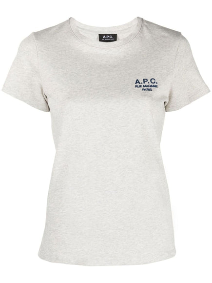 A.P.C. Embroidered logo T-Shirt Grey