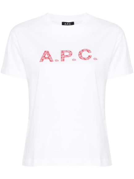 A.P.C. Logo-Print Cotton T-Shirt White
