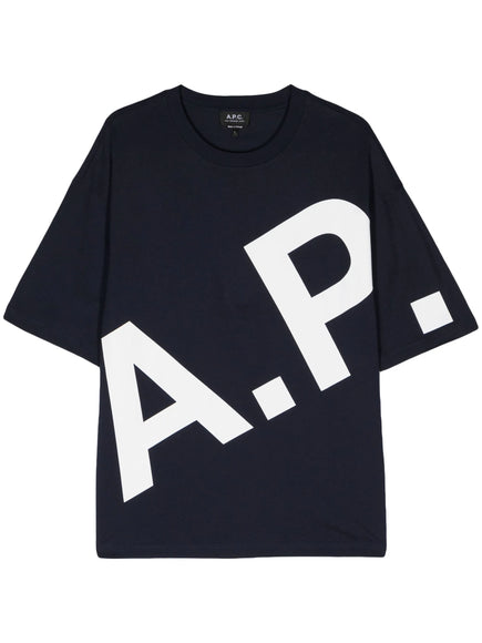 A.P.C. Lisandre Cotton T-shirt Navy Blue