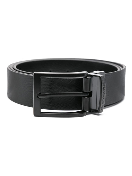 Emporio Armani Reversible Leather Belt Black